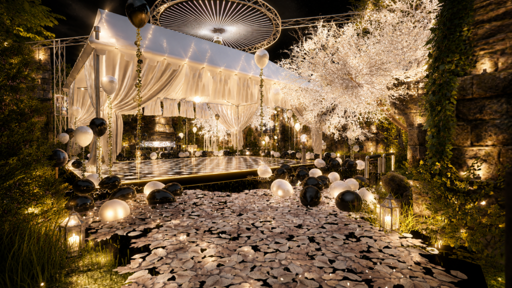 Black & White Party in der Ruine auf Swinger Fantasien